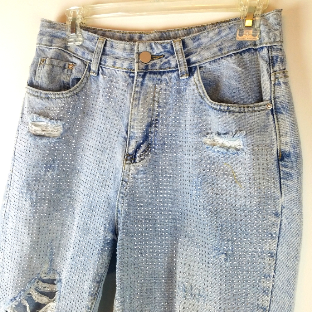 Vintage High Waist Mom Jeans Cropped 29